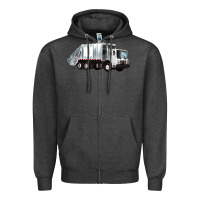 Charcoal Heather garbage truck Zipper Hoodie - Artiststas