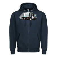 Navy garbage truck Zipper Hoodie - Artiststas