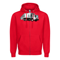 Red garbage truck Zipper Hoodie - Artiststas