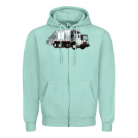 Seafoam garbage truck Zipper Hoodie - Artiststas