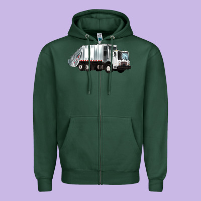 Garbage Truck Zipper Hoodie Designed By Artiststas