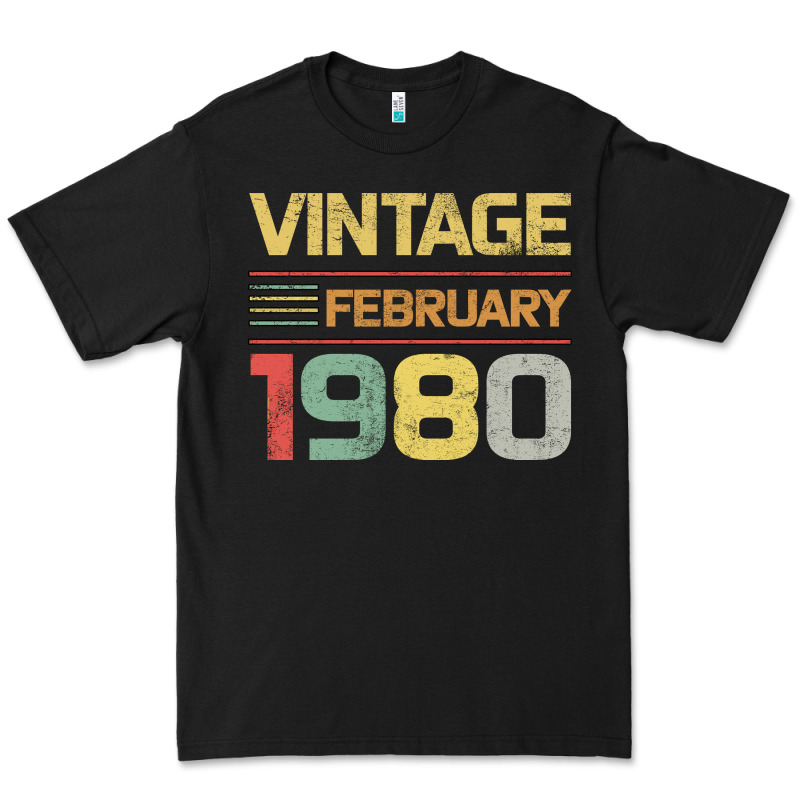 Born In 1980 Vintage February Premium Tee by Bettercallsaul | Teevron