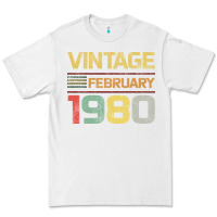 White Born in 1980 Vintage February Premium Tee - Bettercallsaul