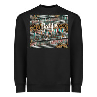 Black beautiful crazy Heavyweight Sweatshirt - CowhideDigitalArt