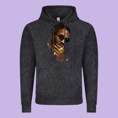 Black Man Vintage Hoodie Designed By Howdyjamesfarm