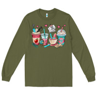 Army Green teacher coffee cups Long Sleeve Tee - OliviaCreatesArt