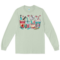 Matcha teacher coffee cups Long Sleeve Tee - OliviaCreatesArt