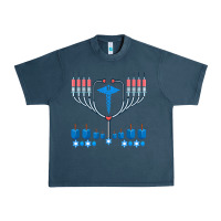 Midnight Navy jewish hanukkah chanukah doctor medical menorah  gifts Urban Heavy Tee - trangStudio