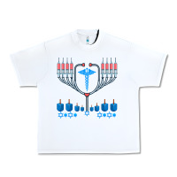 White jewish hanukkah chanukah doctor medical menorah  gifts Urban Heavy Tee - trangStudio
