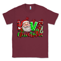 Burgundy love christmas santa Classic Tee - texasbilliewilder