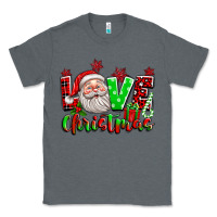 Charcoal Heather love christmas santa Classic Tee - texasbilliewilder