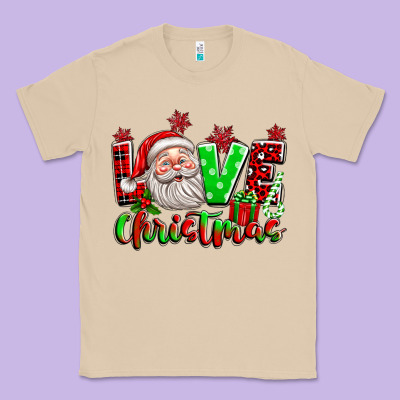 Love Christmas Santa Classic Tee Designed By Texasbilliewilder