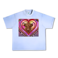 Grape Ice highland cow valentine's day Urban Heavy Tee - RanaPortraitStore