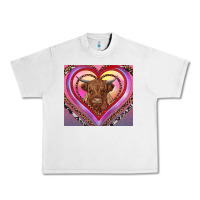 Lunar Rock highland cow valentine's day Urban Heavy Tee - RanaPortraitStore