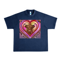 Navy highland cow valentine's day Urban Heavy Tee - RanaPortraitStore