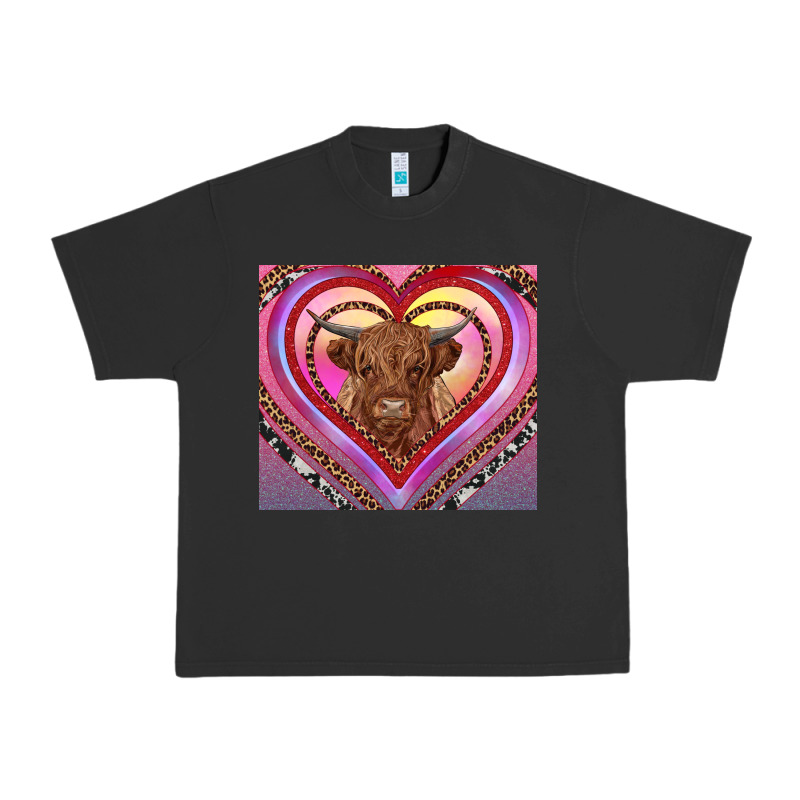 Highland Cow Valentine's Day Urban Heavy Tee by RanaPortraitStore | Teevron