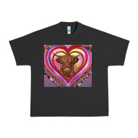 Pigment Black highland cow valentine's day Urban Heavy Tee - RanaPortraitStore