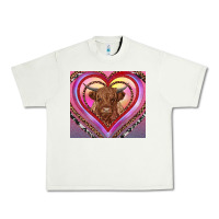 Pistachio highland cow valentine's day Urban Heavy Tee - RanaPortraitStore