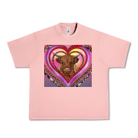 Salmon highland cow valentine's day Urban Heavy Tee - RanaPortraitStore