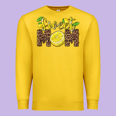 Sweet Mom Lemon Premium Sweatshirt Designed By Barkaloodesign