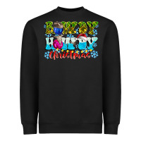 Black Rowdy Howdy Christmas Heavyweight Sweatshirt - CowhideDigitalArt