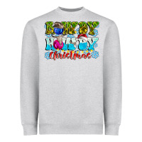 Heather Grey Rowdy Howdy Christmas Heavyweight Sweatshirt - CowhideDigitalArt