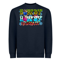 Navy Rowdy Howdy Christmas Heavyweight Sweatshirt - CowhideDigitalArt