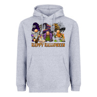 Heather Grey happy halloween  gnomies Heavyweight Hoodie - BarkalooDesign