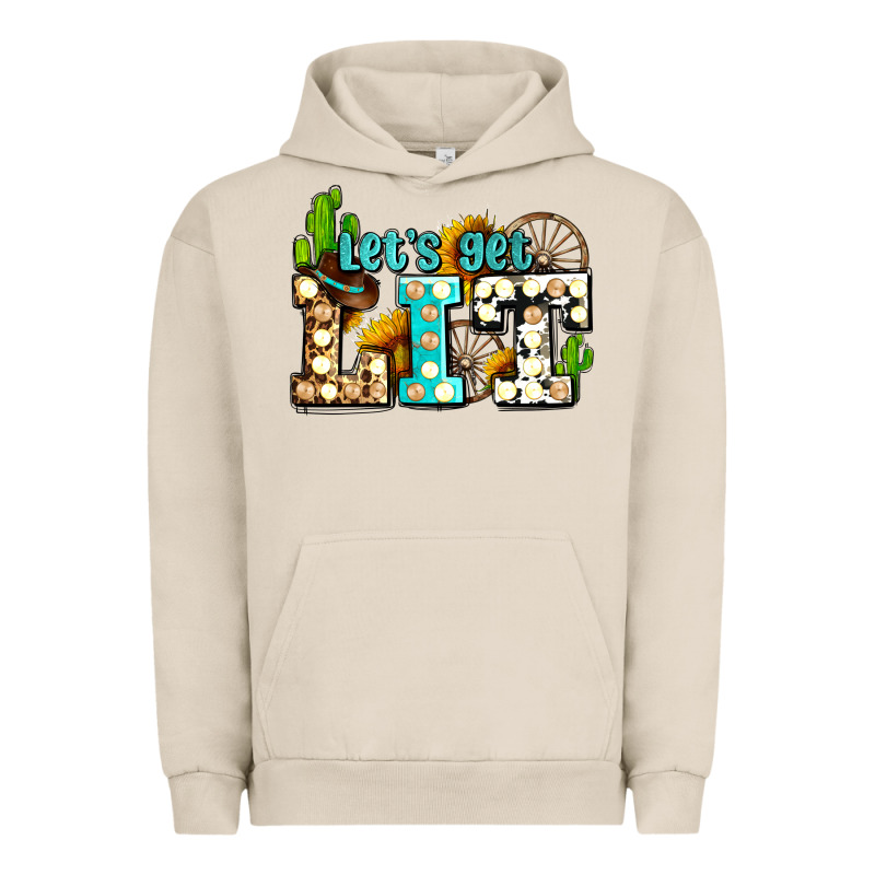 Western Lets Get Lit Ado Urban Hoodie by AdoDesignShop | Teevron