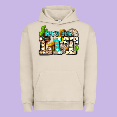 Western Lets Get Lit Ado Urban Hoodie Designed By Adodesignshop