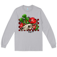 Moon Dust bullskull rose and cactus olivia Long Sleeve Tee - OliviaCreatesArt
