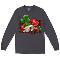 Smoke bullskull rose and cactus olivia Long Sleeve Tee - OliviaCreatesArt