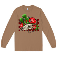 Toasted Coconut bullskull rose and cactus olivia Long Sleeve Tee - OliviaCreatesArt