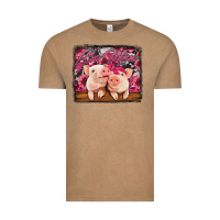 Vintage Coffee be mine valentine's day pigs Vintage Tee - Jasminsmagicworld