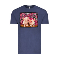Vintage Denim be mine valentine's day pigs Vintage Tee - Jasminsmagicworld