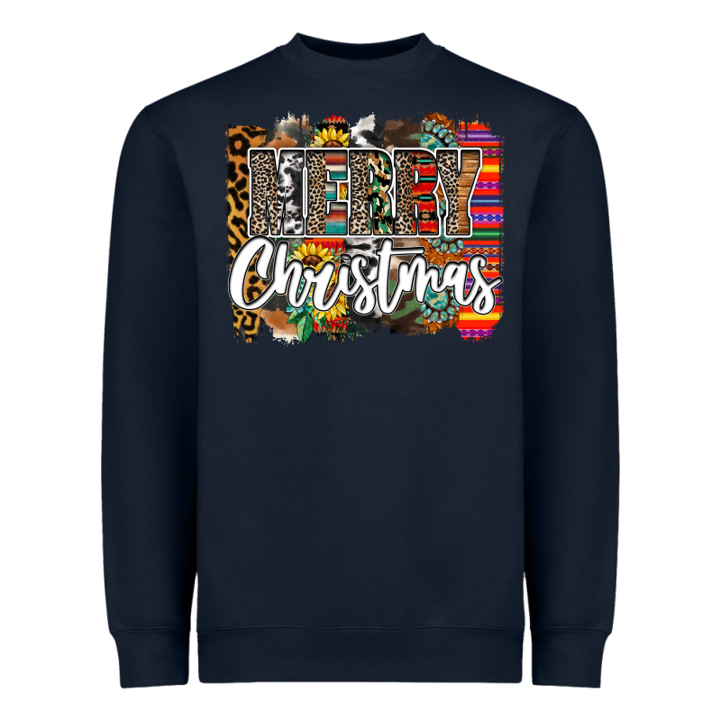 Western Merry Christmas Heavyweight Sweatshirt by CowhideDigitalArt | Teevron