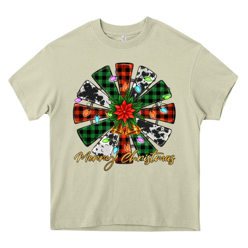 Merry Christmas Windmill Heavy Core Tee by Jasminsmagicworld | Teevron