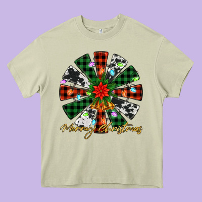 Merry Christmas Windmill Heavy Core Tee Designed By Jasminsmagicworld