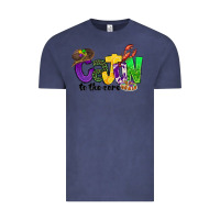 Vintage Denim cajun to the core mardi gras Vintage Tee - CowGirlArtShop