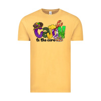 Vintage Mustard cajun to the core mardi gras Vintage Tee - CowGirlArtShop