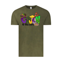 Vintage Olive cajun to the core mardi gras Vintage Tee - CowGirlArtShop