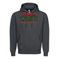 Smoke festive christmas lights text art Zipper Hoodie - CowhideDigitalArt