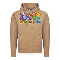 Vintage Coffee Peace love Autism Vintage Hoodie - CowGirlArtShop