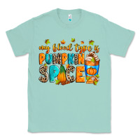 Seafoam My blood type is pumpkin spice Classic Tee - RanaPortraitStore