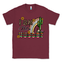 Burgundy i am not a hugger Classic Tee - CowhideDigitalArt