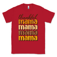 Red Thankful mama Classic Tee - NancyCooperArtShop