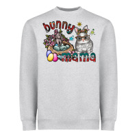 Heather Grey Bunny mama Heavyweight Sweatshirt - CowhideDigitalArt