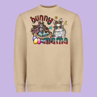 Bunny Mama Heavyweight Sweatshirt Designed By Cowhidedigitalart