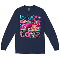 Navy loads of love valentine's day olivia Long Sleeve Tee - OliviaCreatesArt