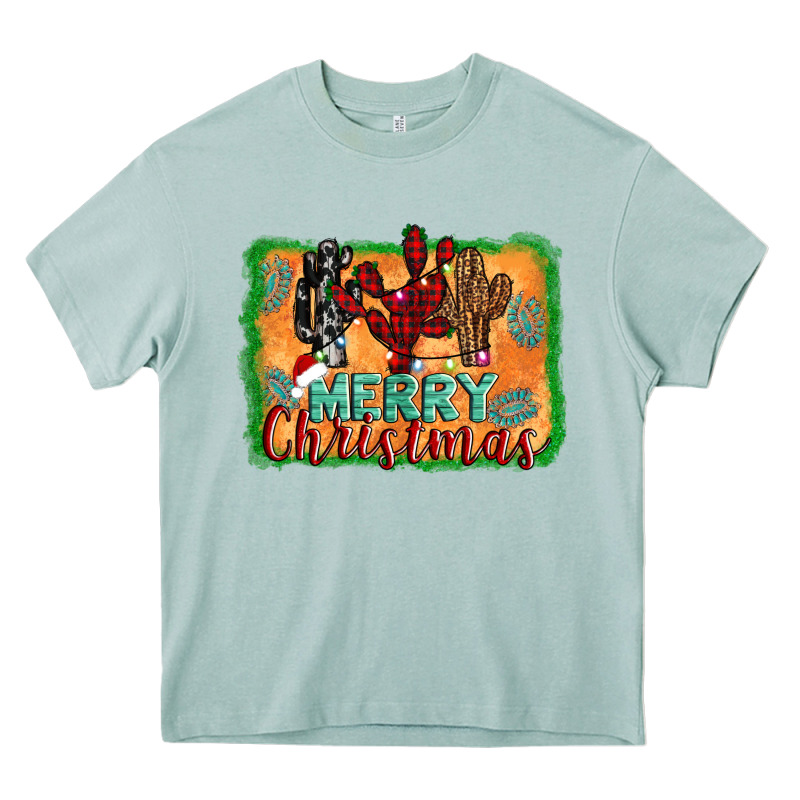 Merry Christmas Cactus Heavy Core Tee by Jasminsmagicworld | Teevron